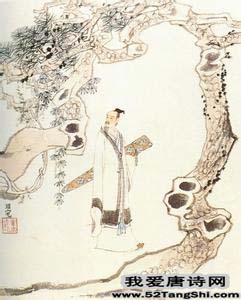 唐诗宿业师山房待丁大不至配图