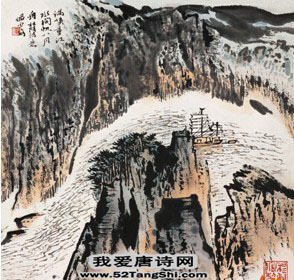 唐诗早寒江上有怀配图