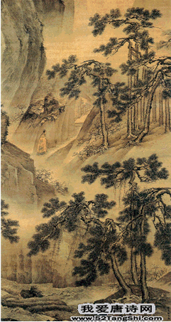 唐诗寻西山隐者不遇配图