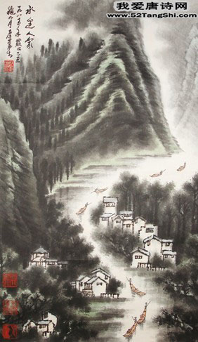 唐诗赋得暮雨送李胄配图